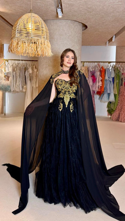 Black Golden Caftan